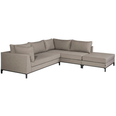 Sicilië Loungeset Rechts - Taupe - 60 x 262 x 246 cm