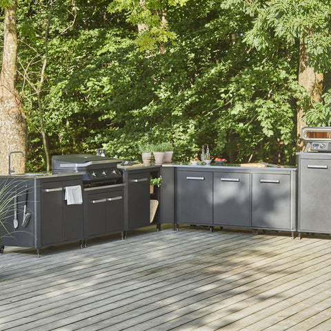 Cozze-buitenkeuken-2-deurs-wasbak-kraan-afvalbak