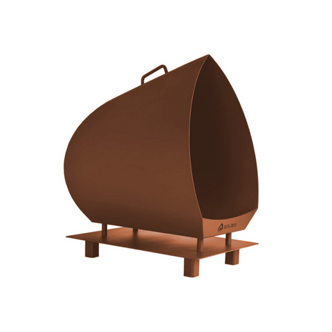 Magma XL onderplaat - Cortenstaal - Corten Zwart - RVS - RVS Zwart