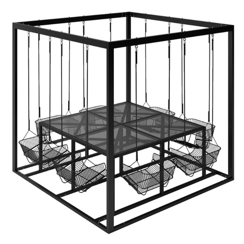 Exclusief Design - Tafel met Schommelstoelen - 8 personen